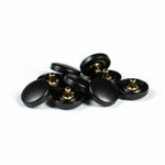 Часть кнопки Альфа (S-образная) ⌀15 мм (A-часть), №5/15 пл черн, 100 шт, BIG