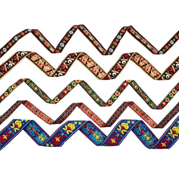 Набор лент декоративных Цветы и орнаменты 1, 5 шт, Vintage Line