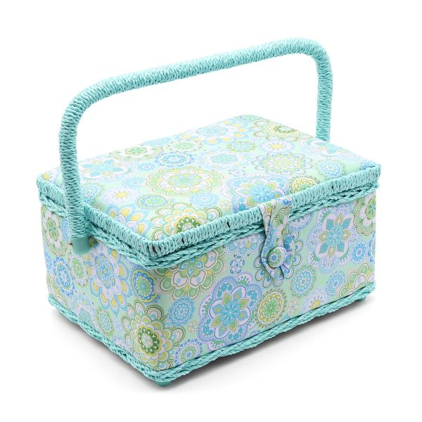 Шкатулка средняя, декоративная, 'Голубой узор' 26х19х14,5см, ASST_1_3_PVC_Tray