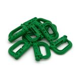 Карабин 35мм зеленый, 10 шт