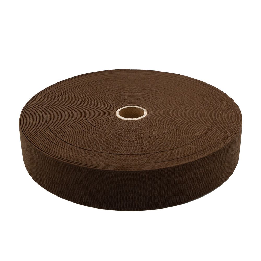 Резинка вязаная 40.0 мм / 25 метров, т.коричневый