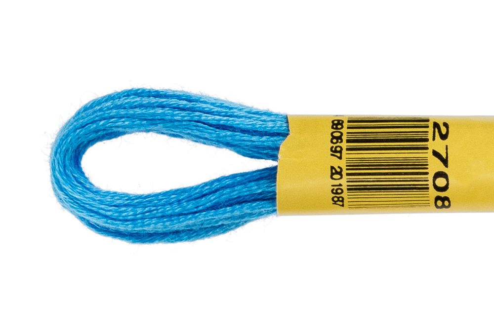 Мулине ПНК им.Кирова цв.2708 голубой, 24 мотка по 8 метров