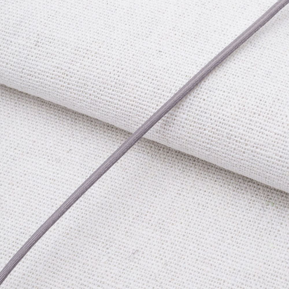 Резинка шляпная (шнур эластичный) ⌀2.0 мм / 30 метров, св.серый