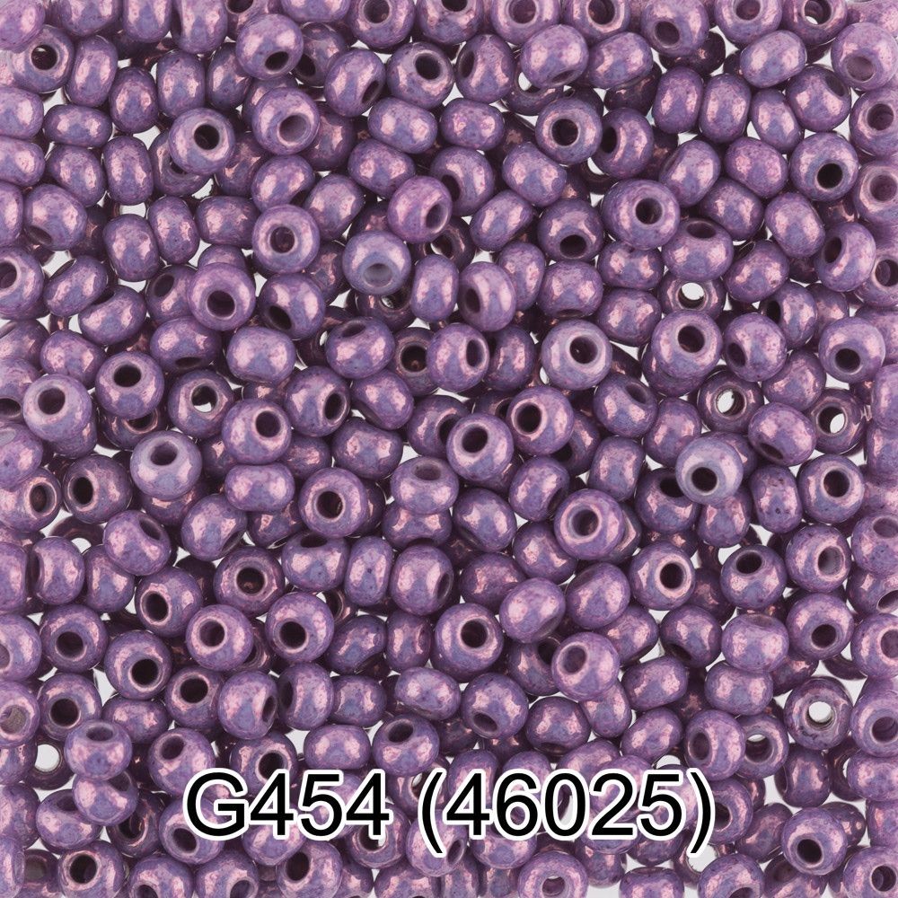 Бисер Gamma 10/0 (2.3 мм), 50 г, G454 т.сиреневый, 46025, круглый 7