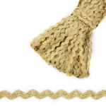 Тесьма вьюнчик с люрексом, 7 мм, 30м (золото), 30 м