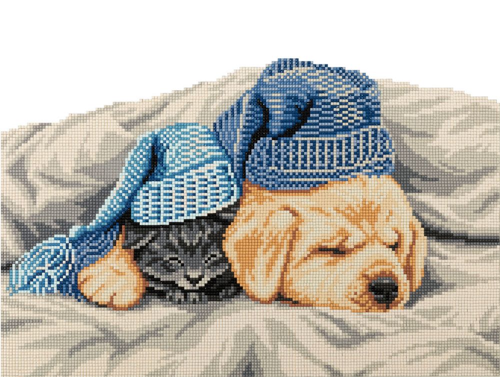 Алмазная (кристальная) мозаика Фрея, на подрамнике Сонное царство, 40х30 см