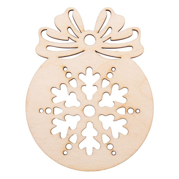 Заготовка из фанеры Подвеска, 7х9х0.3 см, Шар резной 2, 7х9см, ВД-1199 Mr.Carving