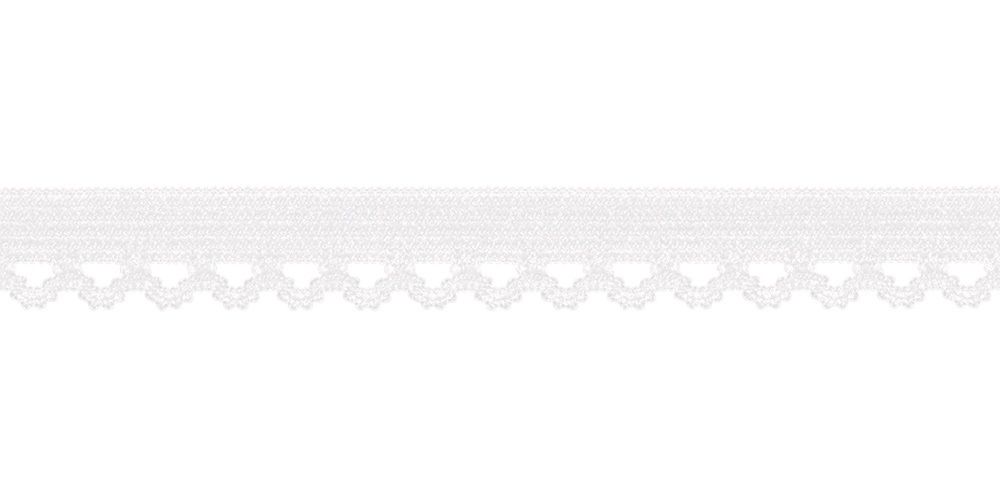 Резинка бельевая (ажурная) 10 мм / 25 метров, 001 белый-5, Torioni GET-069PT