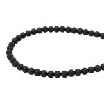 Бусины пластик ⌀6 мм, 50 г, матовые, круглые,  Astra&Craft (чёрный), 1AL139-1
