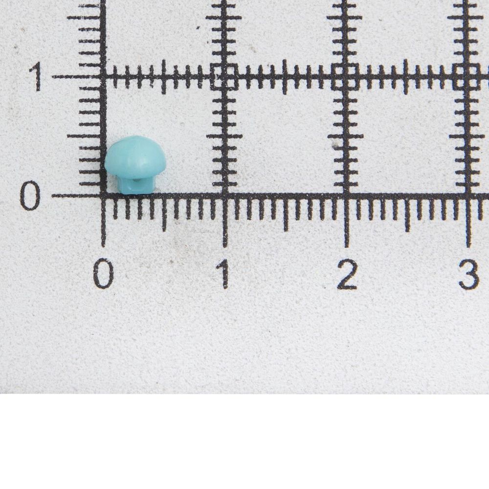 Украшения декоративные пуговицы Мини круглые на ножке, 5мм, уп/20 шт, св.бирюзовый