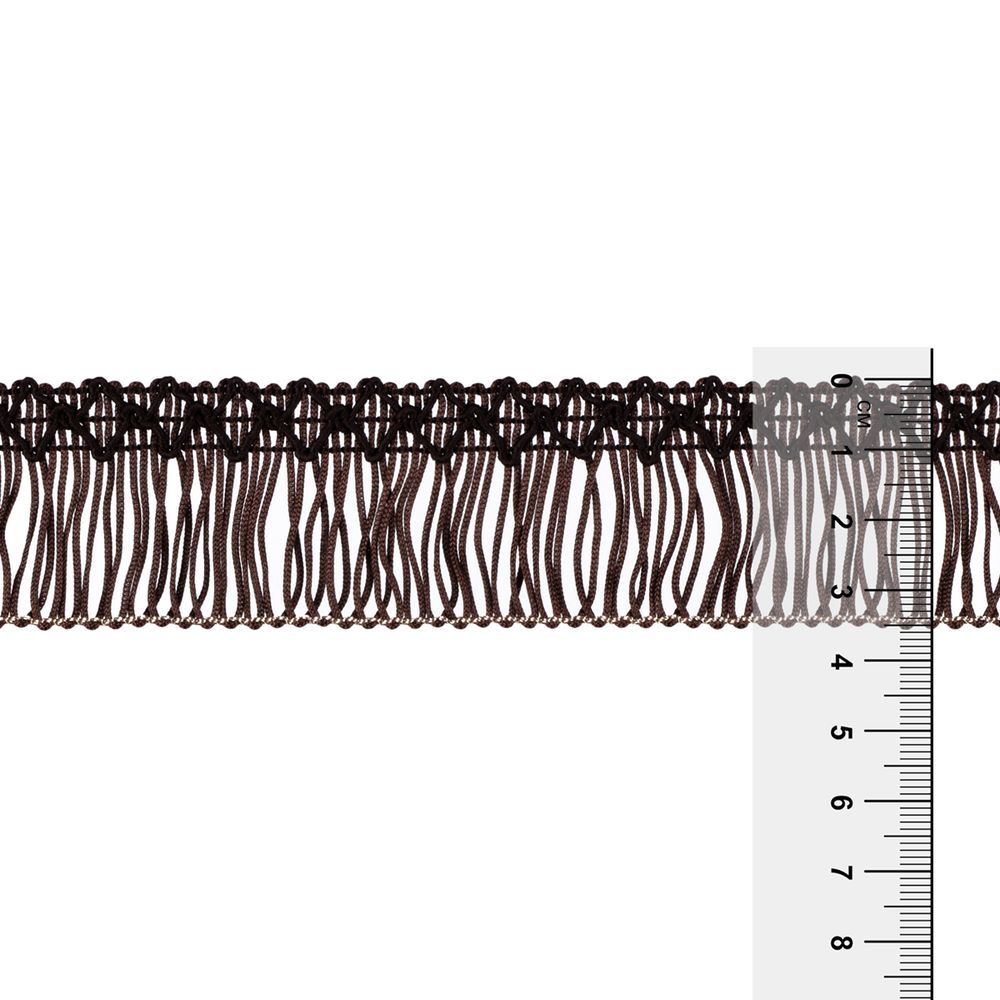Бахрома отделочная 35.0 мм / 16 метров, 200 т.шоколад, Gamma А-06