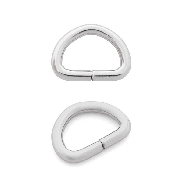 Полукольцо сварное металл внутр. 10 мм (внешн. 14х11.5 мм, ⌀2 мм), 100 шт, никель