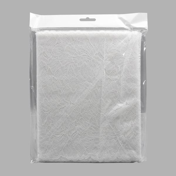 Кружево бельевое эластичное 240 мм / 3.4 метра, цвет белый