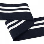 Подвяз (довяз) трикотажный 6.0х80 см, т.синий с белыми полосами, 100% п/э, 1 штука