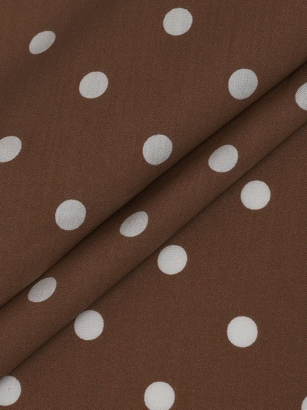 Штапель в горошек 90 г/м², 145 см / 25 метров, TBY.Vidt.06 цв.капучино