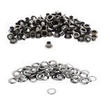 Люверсы металл ⌀_4.4 мм (внутр.), №2, сталь, чер.никель, 100 шт, New Star