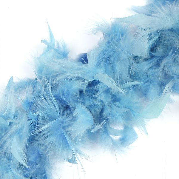 Боа из перьев 2 метра, FBY-50-0340 цв.голубой