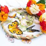 Набор для вышивания нитками Чудесная игла, Бабочки на яблоне 21х27 см