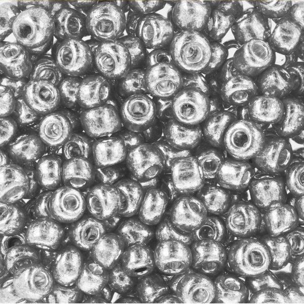 Бисер Zlatka 8/0 (2.9 мм), 100 г (10х10 г), №0561 серебряный, GR