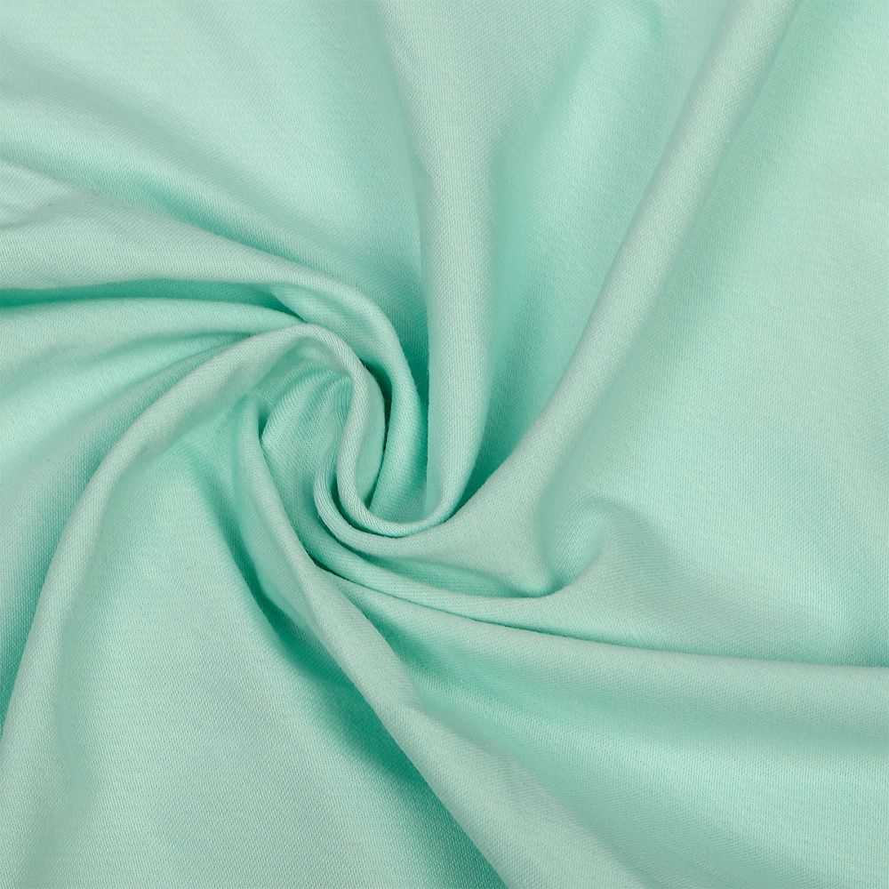 Футер 2-нитка петля поликоттон стрейч 220 г/м², 160 см / 3 метра, ФУТ2Х.TBY.ХЛ-ПЭ.S822.3, цв.S822 мятный