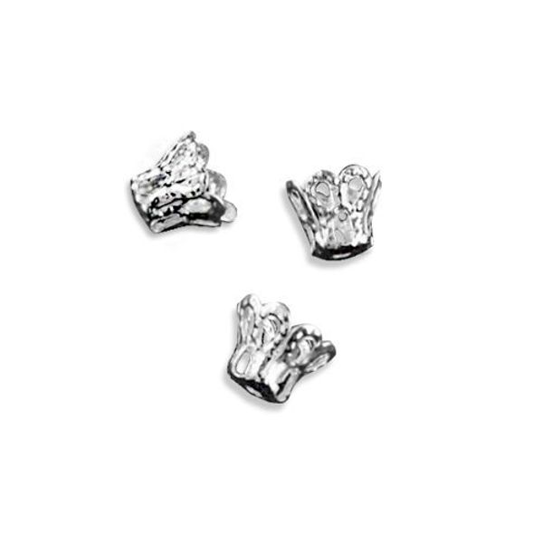 Шапочка для бусин, 6,5х5 мм, 50 шт/уп, серебро