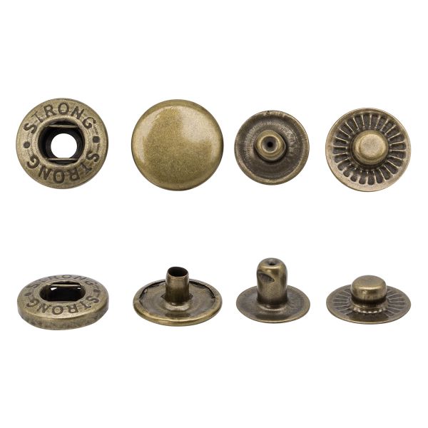 Кнопка Альфа (S-образная) ⌀15.0 мм, 72 шт, МЕТАЛЛ, латунь, NEW STAR