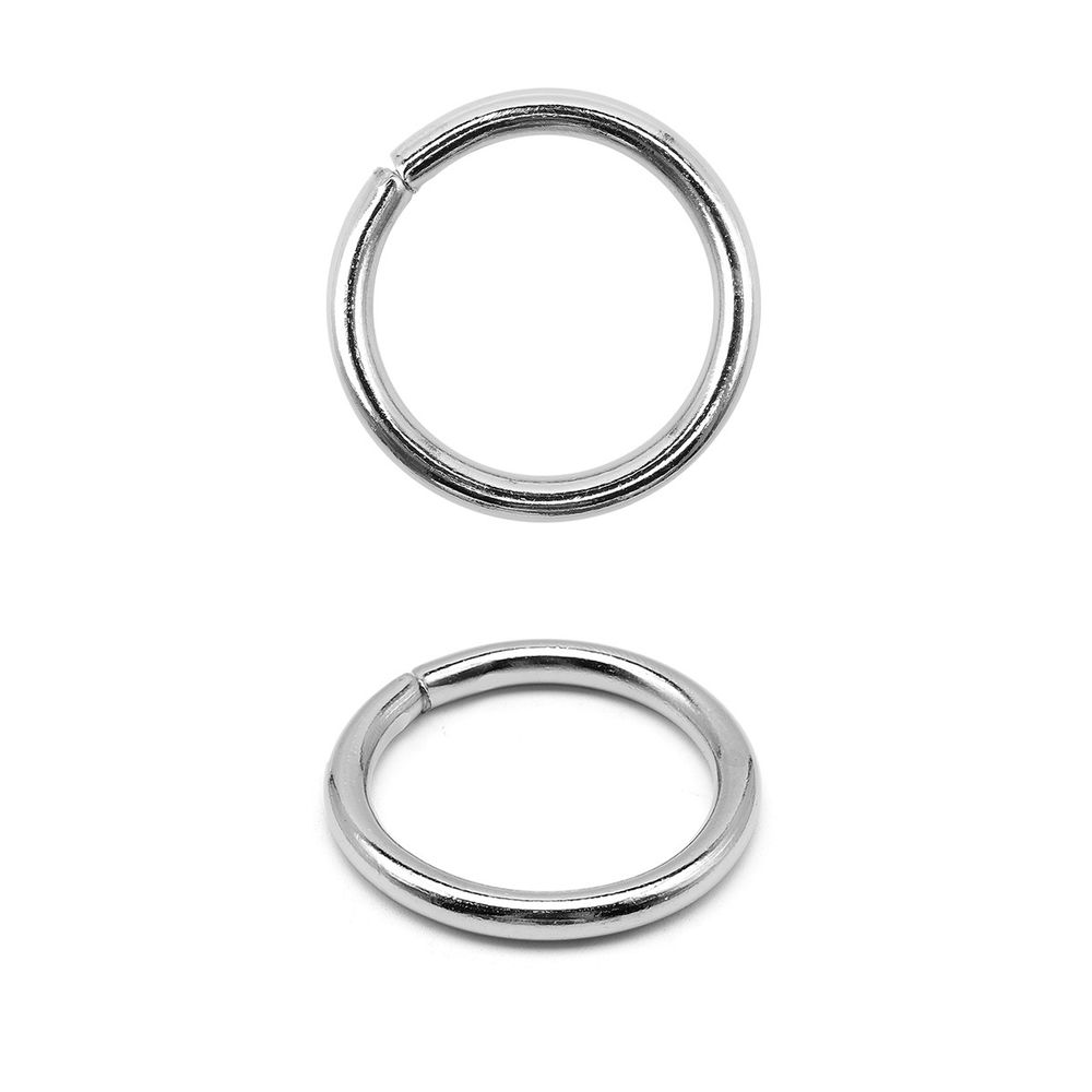 Кольцо металлическое неразъемное сварное 35мм (45х45мм, ⌀5мм), 10 шт, никель
