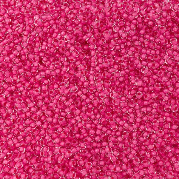 Бисер Preciosa прозрачный с цв. центром 10/0 (2.3 мм), круг.отв., 50г, (38398)