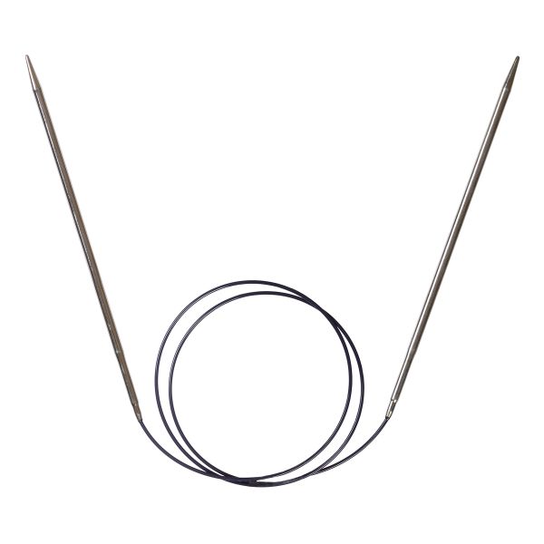 Спицы круговые ⌀3.5 мм, 80 см, 1 шт, серебристые, Prym 212134