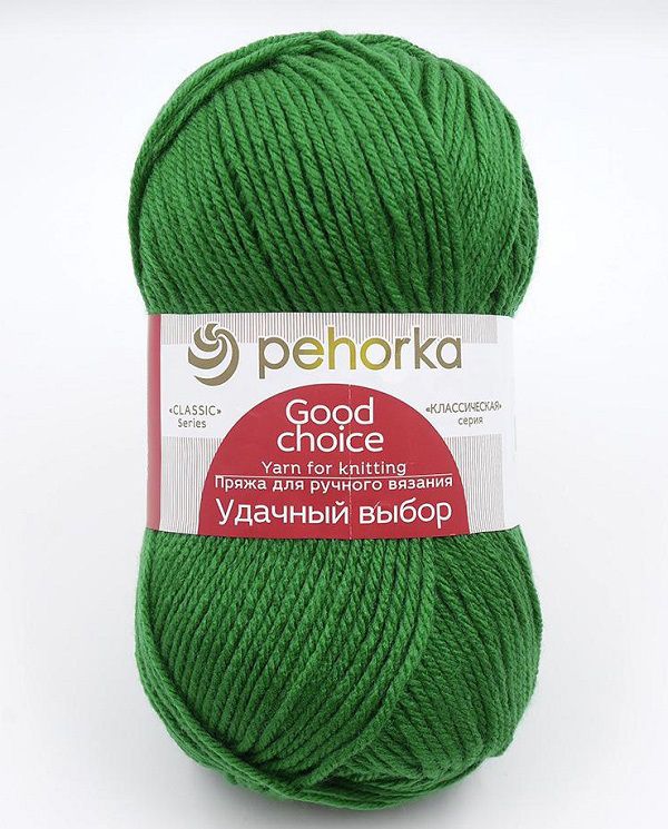 Пряжа Пехорка Удачный выбор / уп.5 мот. по 100 г, 200 м, цв.192 зелень