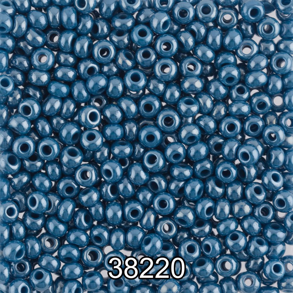 Бисер Preciosa 10/0 (2.3 мм), 500 г, 38220 (Ф053) синий