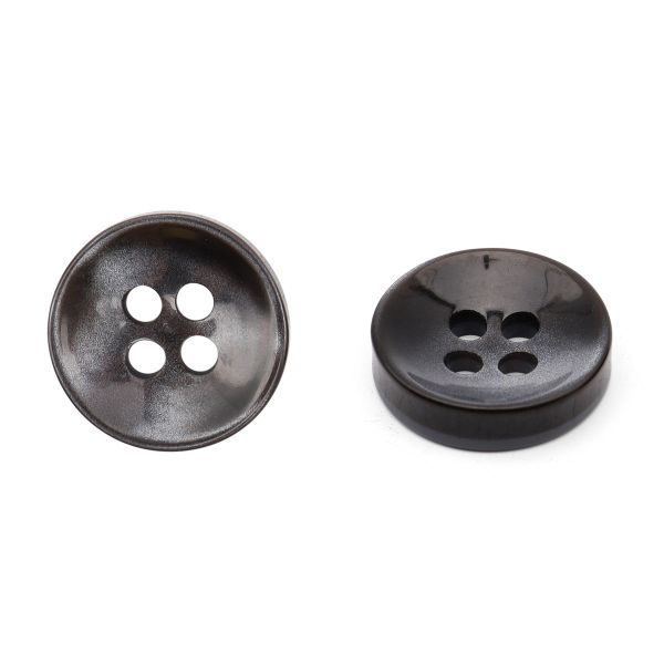 Пуговица 18L (11мм) 4 прокола, пластик (col.30 т.серый), CB_M-21