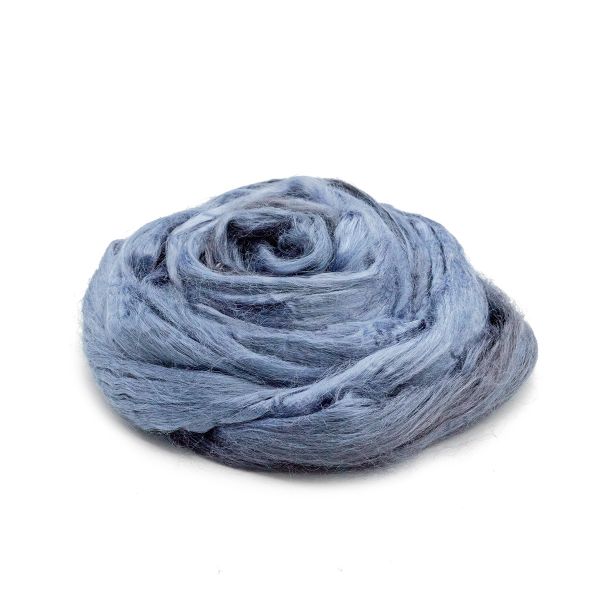 Шерсть для валяния вискоза Троицкая, 1х50 г (19-20 мкр), 1386 мультиколор стальной