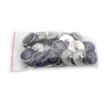 Пуговицы на ножке 34L (21мм), пластик (n.blue (синий/черный никель)), 36 шт, PS39