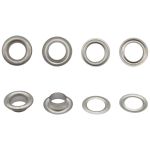 Люверсы металл ⌀_8.0 мм (внутр.), серебро, 100 шт, BIG