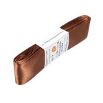 Лента атласная 1-сторонняя 25.0 мм / 5 шт по 5.4 метра, №532L(17-1230) коричневый мокка, Gamma AL-25P