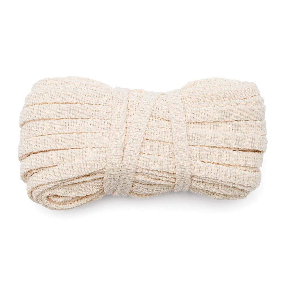 Шнур плоский плетеный х/б ⌀10.0 мм / 20 метров, 4 суровый, С3862Г17