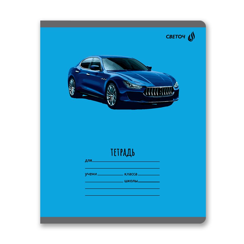 Тетрадь ученическая школьная, выборочный лак, A5 18 л. на скобе 65 г/м², белизна 100% 20 шт линия, 01454 Дрифт, Светоч Т185
