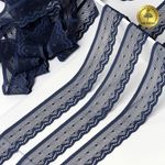 Кружево эластичное (стрейч) 25 мм, 8028, цв.S919 синий сапфир уп.50м, Kruzhevo