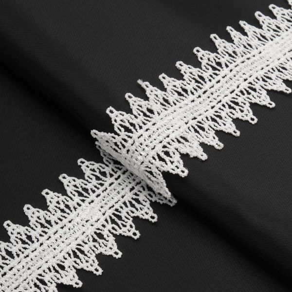 Кружево гипюр (плетёное) 35 мм / 13.7 метров, белый, 3AR1308