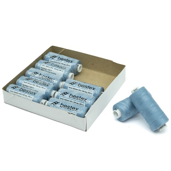 Нитки швейные бытовые Bestex 40/2, 365 м (400 ярд) / 10 кат., 310 сизый