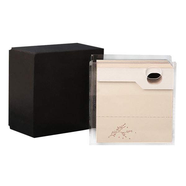 Блок бумажный для записей в виде 3D-заметок с подсветкой 200-250 г/м², 8.5х7х8.5 см, 215 л, Домик в сказочной чаще BBZ-02, BBZ-02