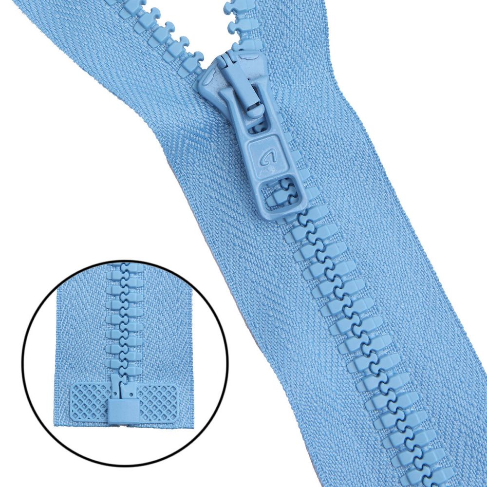 Молния трактор Arta Т6 (6 мм) 1 зам., разъем., 85 см, цв. 039 голубой, уп.5 шт