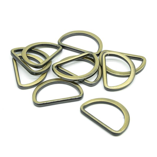 Полукольцо литое металл внутр. 30 мм (внешн. 36х25 мм), плоское, 10 шт, латунь ГР, 6888