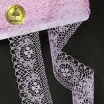 Кружево отделочное в стиле "трикотаж" 40 мм, диз. 923, цв.09 св.розовый, уп. 27,4 м