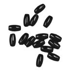 Бусины пластик (жемчуг) 3х6 мм, 15 г, Astra&Craft, J560 черный