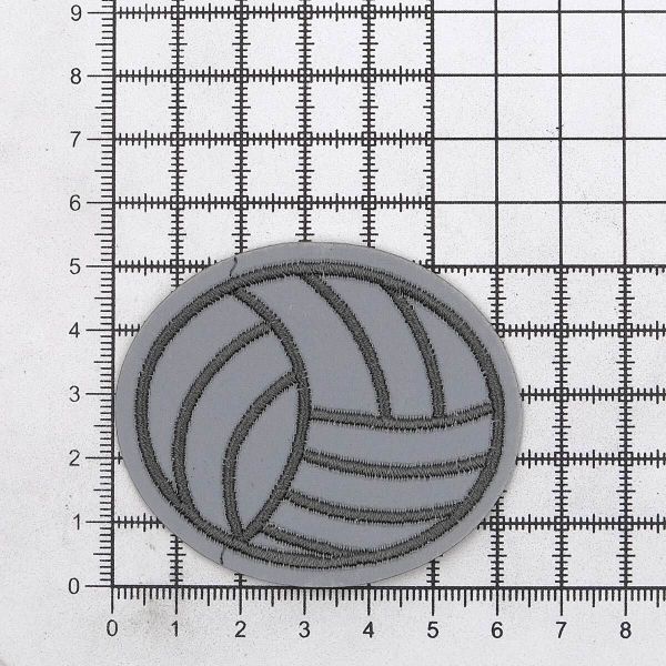 Термоаппликация светоотражающая Волейбольный мяч, 62х51 мм, LA423, 3 шт