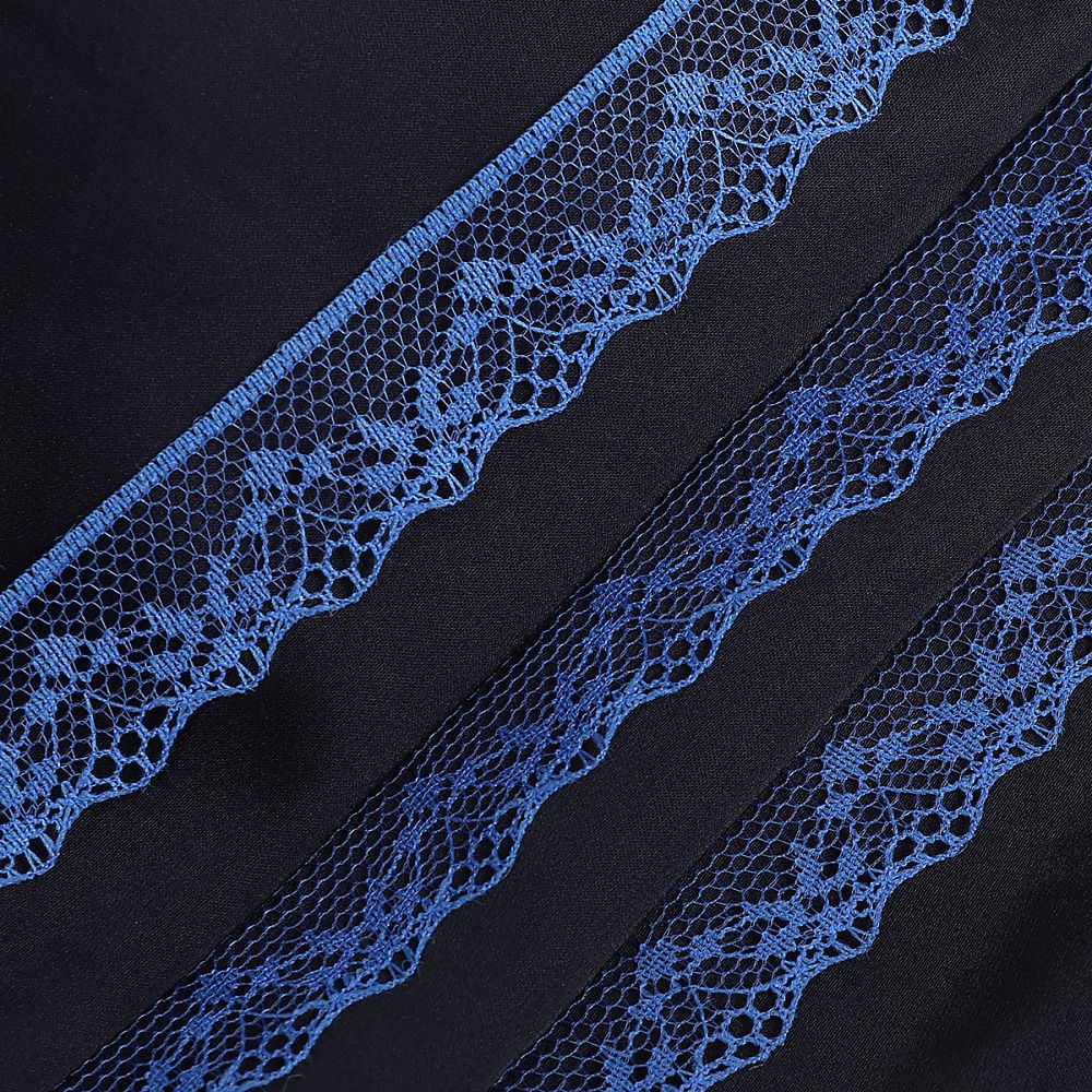 Кружево отделочное в стиле "трикотаж" 20 мм, диз. 1669 цв.11 синий, уп.27,4м