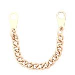 Вешалка-цепочка для одежды 100х5 мм, золото, 10 шт