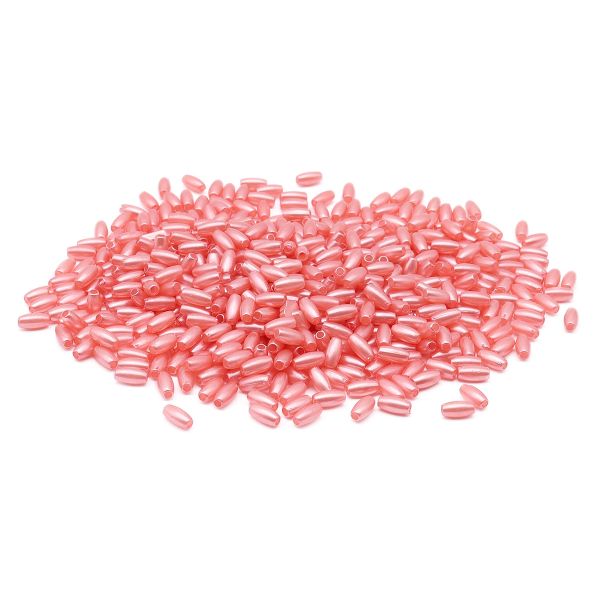 Бусины пластик (жемчуг) 3х6 мм, 15 г, Astra&Craft (пыльная роза), 4AR293/294